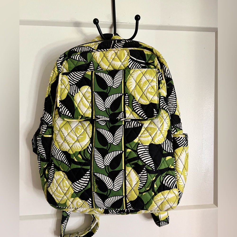 Vera Bradley La Neon Rose Pattern Small Backpack